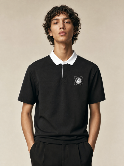Atomic Spin Contrast Collar Polo