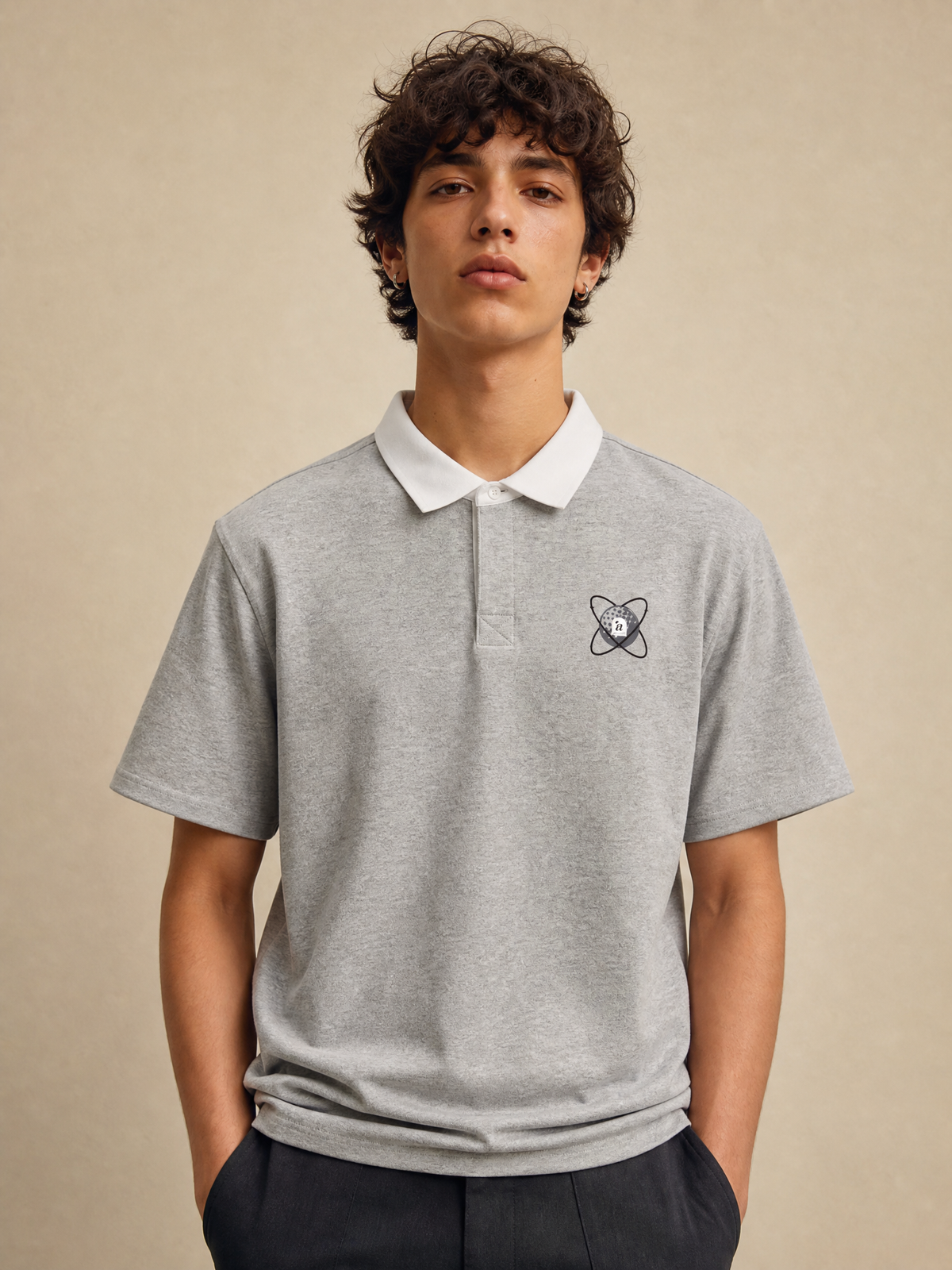 Atomic Spin Contrast Collar Polo